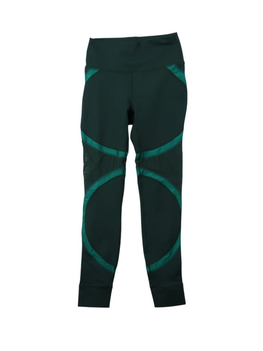 ✨3/$30 Fabletics Womens Green Black Mesh Leggings S Athletic Wear